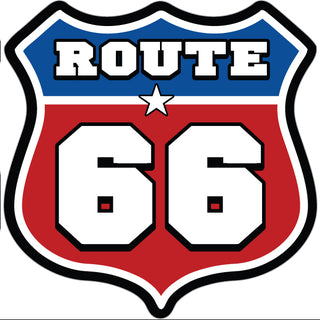 Route 66   Red  White and Blue Shield Sticker