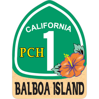 Balboa Island  CA   PCH 1 Flower Sign Sticker