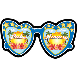 Lake Havasu   Heart Glasses Sticker