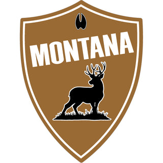 Shield Deer   Montana Shield With Deer Sticker