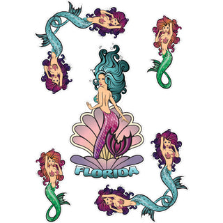 Mermaid Florida Corner Decal Sticker