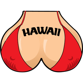 Bikini Top Boobs   Hawaii Bikini Top Boobs Sticker