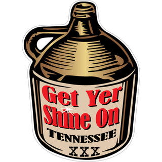 Tennessee Get Yer Shine On Jug area mini Sticker
