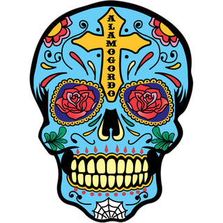 Alamogordo   Blue Sugar Skull Sticker