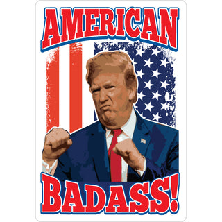 Novelty   Trump American Badass Sticker