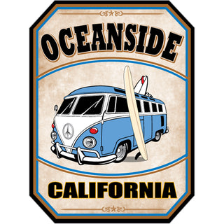 Oceanside  California   Bus Corner View Cut Corners Sticker
