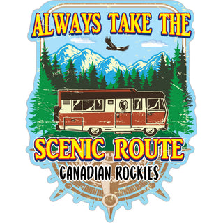 Canadian Rockies   Scenic Route Home Sticker