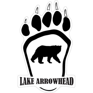 Lake Arrowhead   Bear Paw Sticker