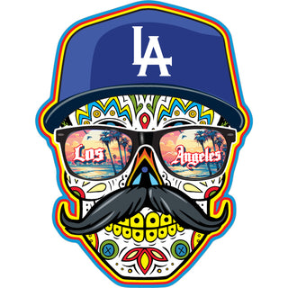 LA Los Angeles Dead Skull Hat Sticker