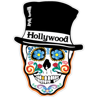 Hollywood  CA   Top Hat Sugar Skull Sticker