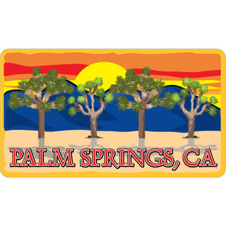Palm Springs  CA   Joshua Trees Desert Scene Sticker