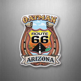 Oatman Arizona   Horseshoe Route 66 Shield 3D Magnet