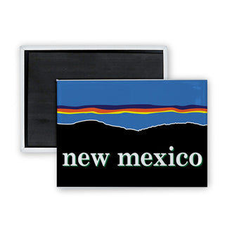 New Mexico   Stylized Sunset Rectangle Badge Magnet