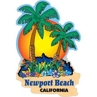 Newport Beach  CA   Palms Sunset Sticker