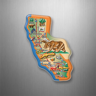 California 50 States Plastic Magnet 3D Magnet
