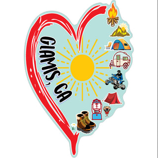 GLAMIS CAMPING HEART Sticker