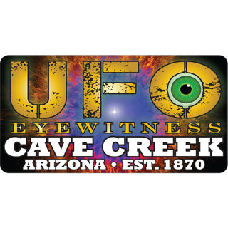 Cave Creek  Arizona est. 1870   Color UFO Eyewitness Sticker