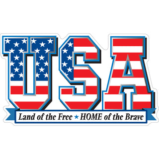 USA Land Of The Free Home Of The Brave Sticker
