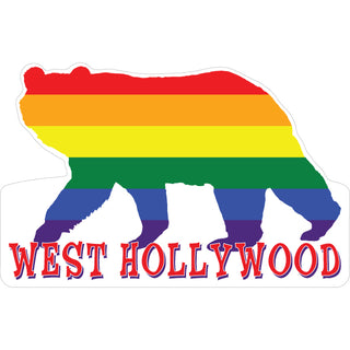 West Hollywood Rainbow Bear Sticker