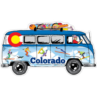 Colorado   Winter Bus Side View with Colorado C On Back Sticker