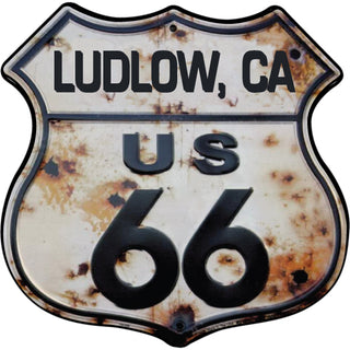 Ludlow California Route 66 Rusty Shield Sticker
