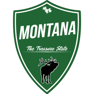 OK4 Montana Elk on Green Shield vert Sticker