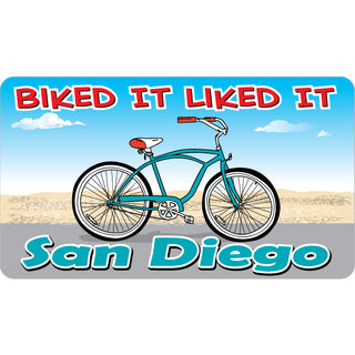 San Diego  CA   Biked It Liked It Sticker