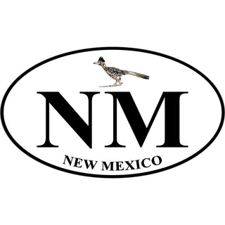 New Mexico   Roadrunner Euro Oval Sticker