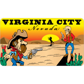 Virginia City Nevada   Gun Fight Sticker