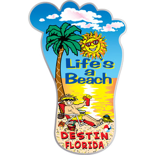 LIFES A BEACH FOOT   Destin  FL Dolphin Sticker