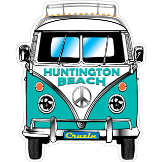 Huntington Beach   Bus Front View Sticker