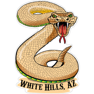 White Hills AZ Rattlesnake Sticker
