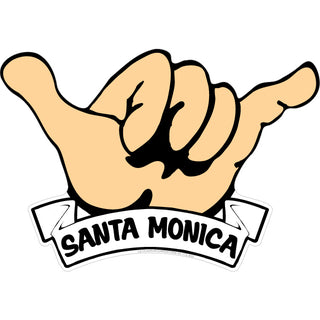 Santa Monica Hang Loose Hand Sticker