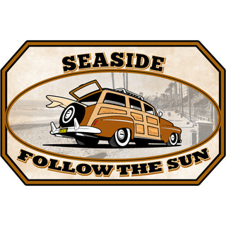 OK4 Seaside Woody Follow the Sun Sticker