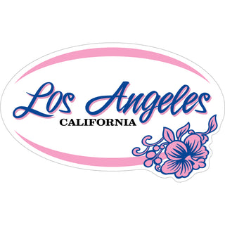 OK4 Los Angeles Oval Flower Sticker
