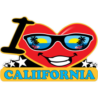 California I Heat Happy Face Sticker