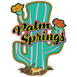Palm Springs   Flowering Cactus Sticker