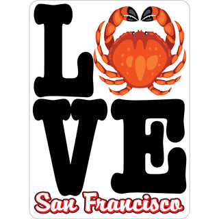San Francisco  CA   Love Crab Sticker