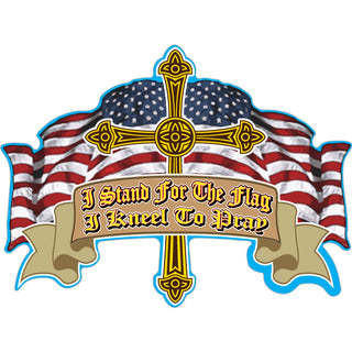 Novelty   Kneel to Pray Sticker