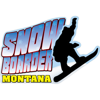 OK4 Montana Snowboarder Sticker