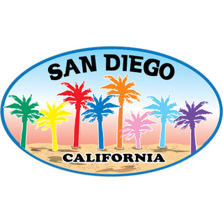 OK4 San Diego Colored Beach Palms Sand (00081) Sticker