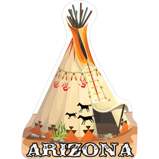 Arizona Tee Pee Shape Sticker