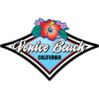 Venice Beach  California   Hibiscus Diamond Sticker