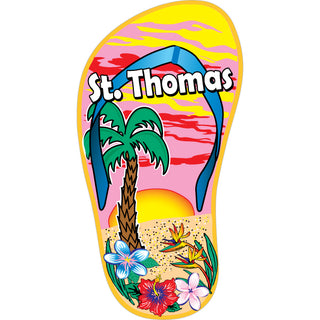 St Thomas Flip Flop Sticker