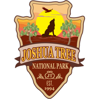 OK4 Joshua Tree National Park Desert Arrowhead w Joshua Trees Sticker