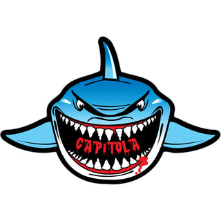 Capitola   Shark Front View Sticker