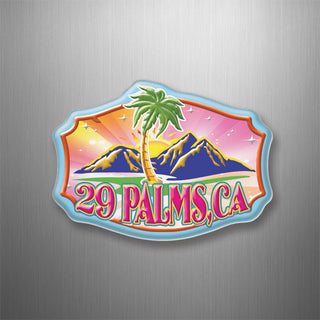 Palms  CA   Pink Sunse 3D Magnet