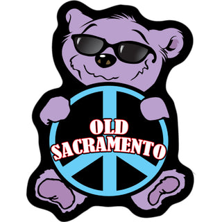 Old Sacramento  California   Peace Bear Sticker