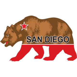 San Diego Calif Bear Red Legs Sticker