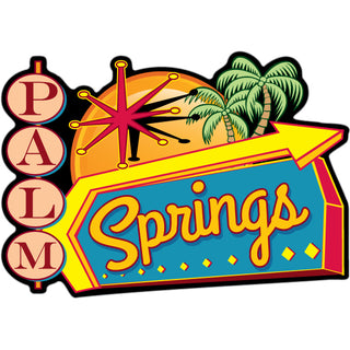 OK4 Palm Springs  CA Retro Sign Sticker